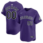 MLB Colorado Rockies Nike Alternate Limited Custom Jersey - Purple
