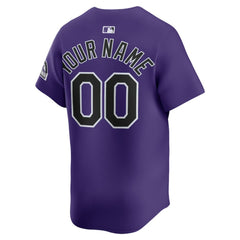 MLB Colorado Rockies Nike Alternate Limited Custom Jersey - Purple