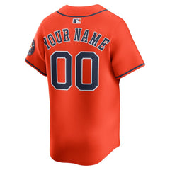 MLB Houston Astros Nike Alternate Limited Custom Jersey - Orange