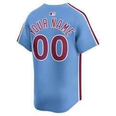 MLB Philadelphia Phillies Nike Alternate Limited Custom Jersey - Light Blue