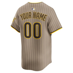 MLB San Diego Padres Nike Alternate Limited Custom Jersey - Sand
