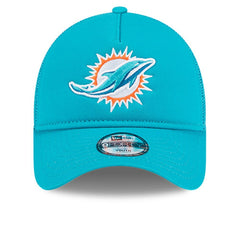 Miami Dolphins New Era Youth Main A-Frame 9FORTY Adjustable Hat Aqua