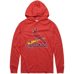St. Louis Cardinals Homage Lightweight Raglan Tri-Blend Pullover Hoodie - Red Hoodies