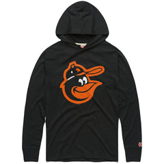 Baltimore Orioles Homage Lightweight Raglan Tri-Blend Pullover Hoodie - Charcoal Hoodies