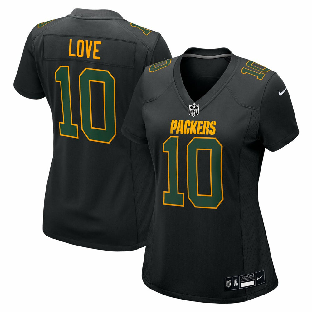 NFL Jordan Love Green Bay Packers Women's Fashion Game Jersey - Black