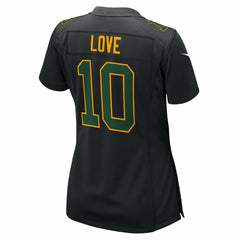 NFL Jordan Love Green Bay Packers Women's Fashion Game Jersey - Black