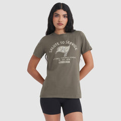 Tampa Bay Buccaneers Women's 2025 Salute to Service Sideline T-Shirt Olive