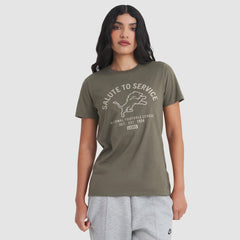 Detroit Lions Women's 2025 Salute to Service Sideline T-Shirt Olive
