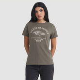 Baltimore Ravens Women's 2025 Salute to Service Sideline T-Shirt Olive