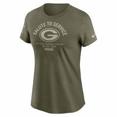 Green Bay Packers Women's 2025 Salute to Service Sideline T-Shirt Olive