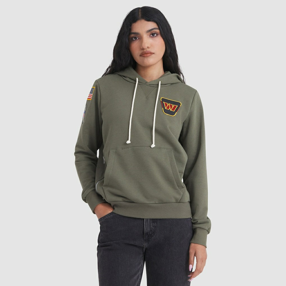Washington Commanders Women's 2025 Salute to Service Sideline Standard Issue Dri-FIT Hoodie Olive