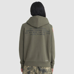 Los Angeles Rams Women's 2025 Salute to Service Sideline Standard Issue Dri-FIT Hoodie Olive