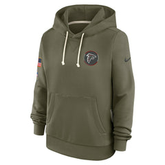 Atlanta Falcons Women's 2025 Salute to Service Sideline Standard Issue Dri-FIT Hoodie Olive