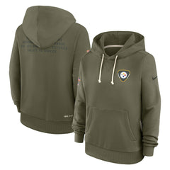 Pittsburgh Steelers Women's 2025 Salute to Service Sideline Standard Issue Dri-FIT Hoodie Olive