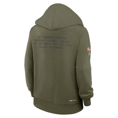 Pittsburgh Steelers Women's 2025 Salute to Service Sideline Standard Issue Dri-FIT Hoodie Olive