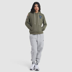 Detroit Lions Women's 2025 Salute to Service Sideline Standard Issue Dri-FIT Hoodie Olive