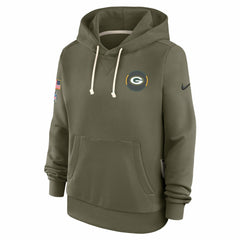 Green Bay Packers Women's 2025 Salute to Service Sideline Standard Issue Dri-FIT Hoodie Olive