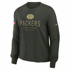 Green Bay Packers Women's 2025 Salute to Service Sideline Dri-FIT Long Sleeve T-Shirt Dark Green