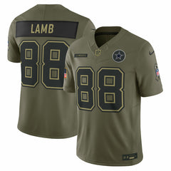 NFL CeeDee Lamb Dallas Cowboys 2025 Salute to Service Limited Jersey - Olive