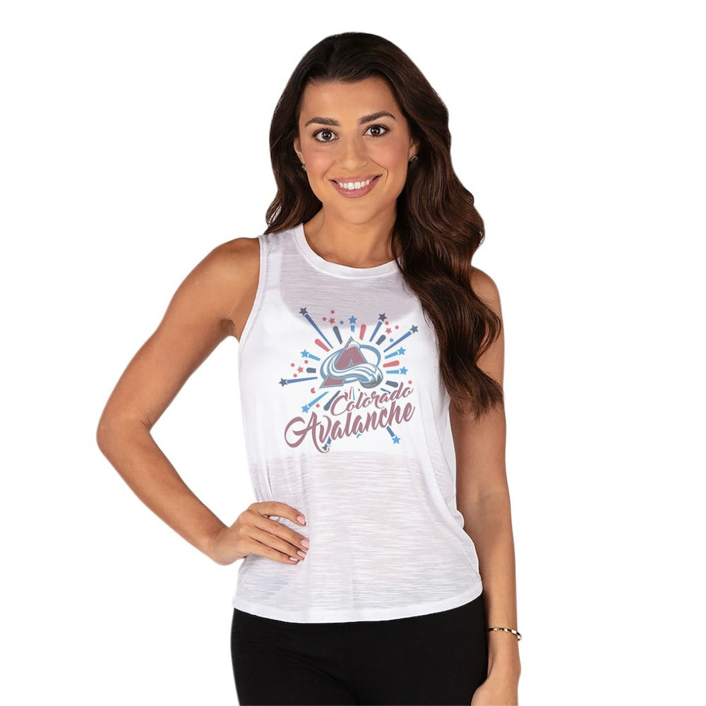 NHL Colorado Avalanche Concepts Sport Women's Infuse Knit Tank Top - White