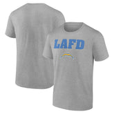 Los Angeles Chargers Unisex LAFD T-Shirt Gray