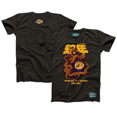 Los Angeles Lakers NBALab x Hyperfly Unisex Year of the Snake Lunar New Year Collection T-Shirt Heather Black