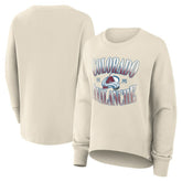 NHL Colorado Avalanche Fanatics Women's Oversized Slice Pullover Sweatshirt - Cream