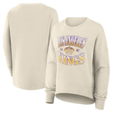 NHL Los Angeles Kings Fanatics Women's Oversized Vintage Slice Pullover Sweatshirt - Cream