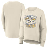 NHL Nashville Predators Fanatics Women's Oversized Slice Pullover Sweatshirt - Cream