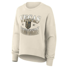 NHL Vegas Golden Knights Fanatics Women's Oversized Slice Pullover Sweatshirt - Cream