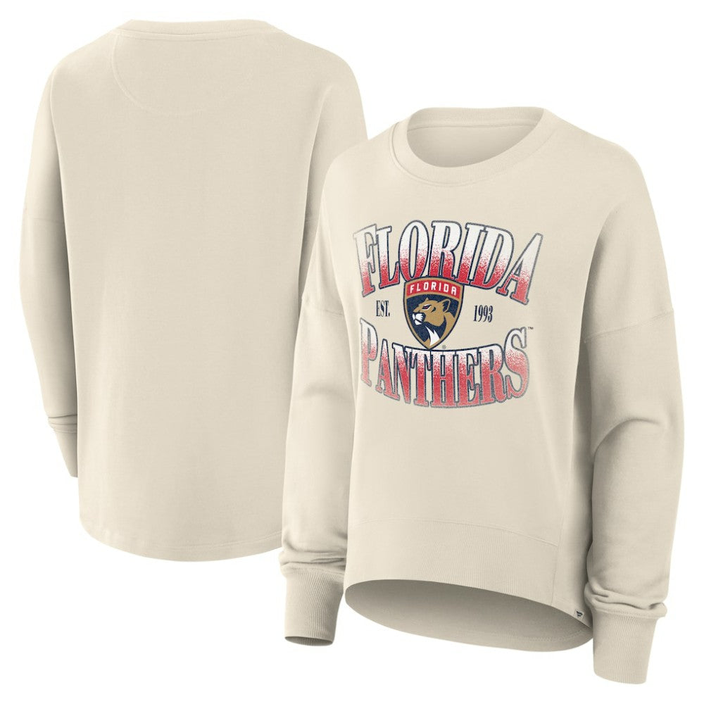 NHL Florida Panthers Fanatics Women's Oversized Slice Pullover Sweatshirt - Cream