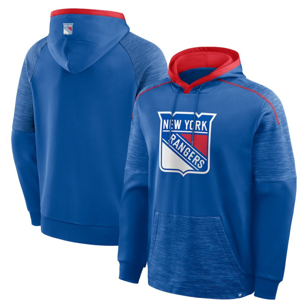NHL New York Rangers Fanatics Goaltender Defender Pullover Hoodie - Blue