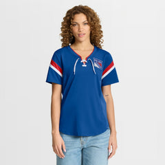 NHL New York Rangers Fanatics Women's Offside Athena T-Shirt - Blue