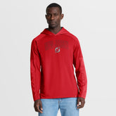 NHL New Jersey Devils Fanatics Penalty Shot Long Sleeve Hoodie T-Shirt - Red