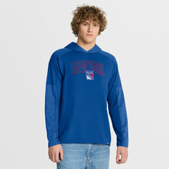 NHL New York Rangers Fanatics Penalty Shot Long Sleeve Hoodie T-Shirt - Blue
