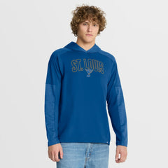 NHL St. Louis Blues Fanatics Penalty Shot Long Sleeve Hoodie T-Shirt - Blue