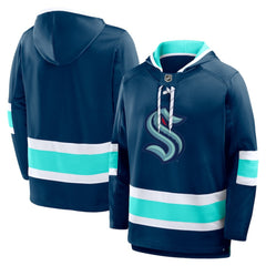 NHL Seattle Kraken Fanatics Prime Time Fleece Hoodie - Deep Sea Blue