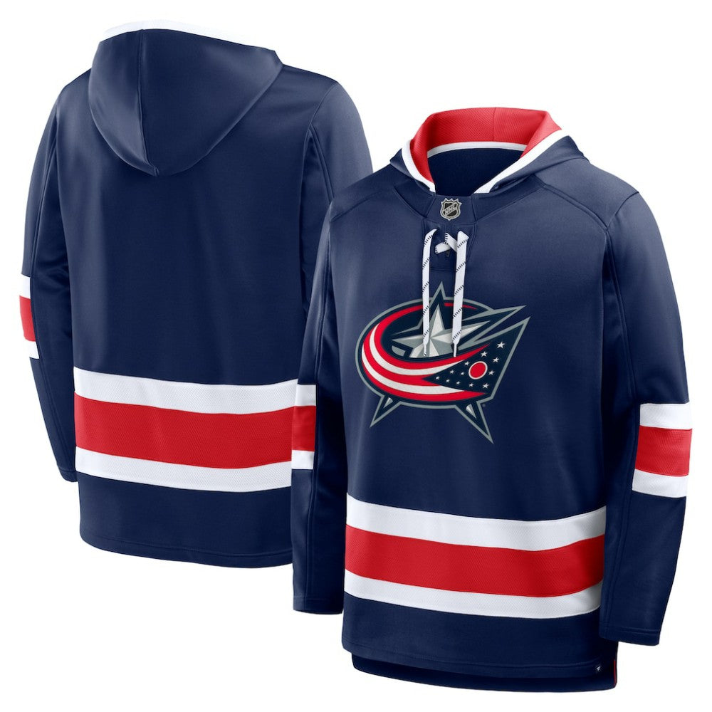 NHL Columbus Blue Jackets Fanatics Prime Time Fleece Hoodie - Navy