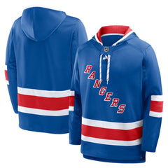 NHL New York Rangers Fanatics Prime Time Fleece Hoodie - Blue