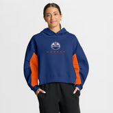 NHL Edmonton Oilers Fanatics Women's Back Check Boxy Hoodie - Royal