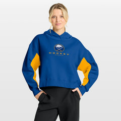 NHL Buffalo Sabres Fanatics Women's Back Check Boxy Hoodie - Royal