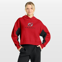 NHL New Jersey Devils Fanatics Women's Back Check Boxy Hoodie - Red