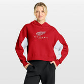 NHL Detroit Red Wings Fanatics Women's Back Check Boxy Hoodie - Red