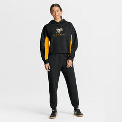 NHL Pittsburgh Penguins Fanatics Women's Back Check Boxy Hoodie - Black