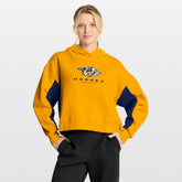 NHL Nashville Predators Fanatics Women's Back Check Boxy Hoodie - Gold