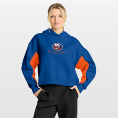 NHL New York Islanders Fanatics Women's Back Check Boxy Hoodie - Royal