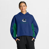 NHL Vancouver Canucks Fanatics Women's Back Check Boxy Hoodie - Blue