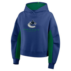 NHL Vancouver Canucks Fanatics Women's Back Check Boxy Hoodie - Blue