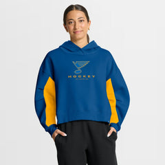 NHL St. Louis Blues Fanatics Women's Back Check Boxy Hoodie - Blue