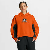 NHL Anaheim Ducks Fanatics Women's Back Check Boxy Hoodie - Orange
